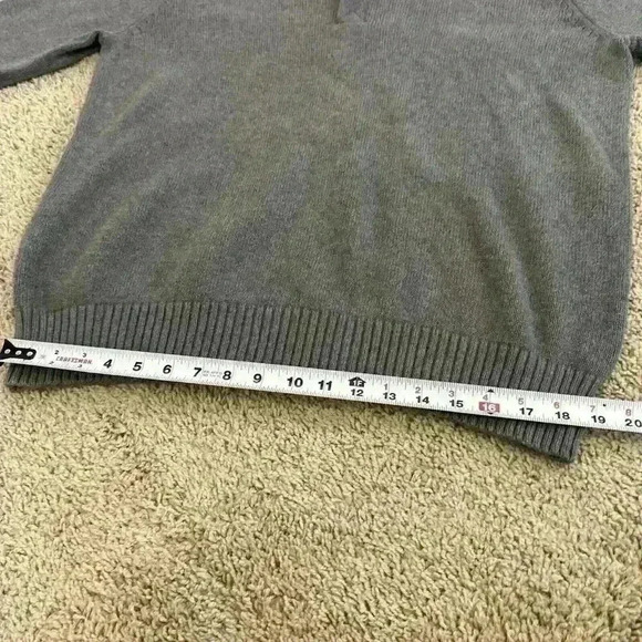 Eddie Bauer Gray Knit Henley Pullover Sweater Men's Size Large - Picture 11 of 15